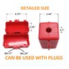 LEMSM Red Solid Power Cord Lock for Electrical Outlets