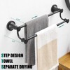Hoimpro Adjustable Retractable 15-27 Inches Stainless Steel Bathroom Towel Bar,
