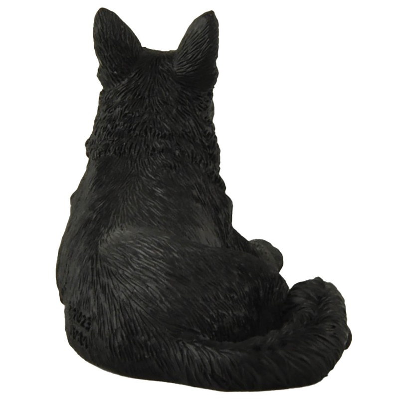 JFSM INC. 4" Mini Black German Shepherd Figurine - Black