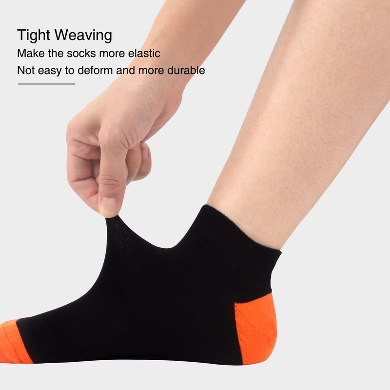 WeciBor Men's Bamboo Lightweight Ankle Socks Breathable Soft Low-Cut Socks
