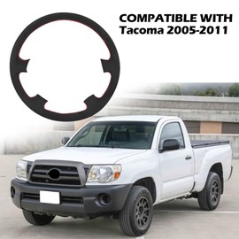 VKGUG Microfiber Leather Hand Sewn Steering Wheel Cover Compatible with Toyota Tacoma 2005-2011 4Runner 2003-2009 Tundra 2003-2006 LC120 2004-2009 DIY Steering Wheel Protector On Wrap