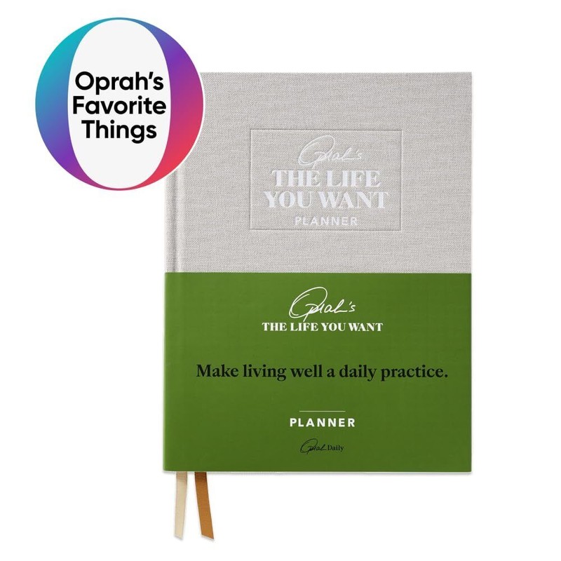 Oprah Daily Beige Planner with Oprah Quotes Undated Weekly Monthly