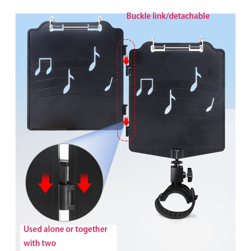 Universal Marching Band Lyre with 10 Double-Sided Folio Pages clarinet
