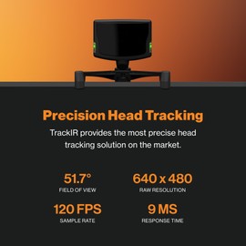 TrackIR 5 Head Tracking System with TrackClip PRO – 6DOF USB Optical Motion Tracker for PC Gaming, Flight & Racing Simulators – NaturalPoint Head Tracker Bundle