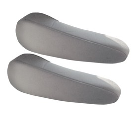 FH Group Flat Cloth Fabric Armrest Cover Semi-Universal Fit, One Pair Gray