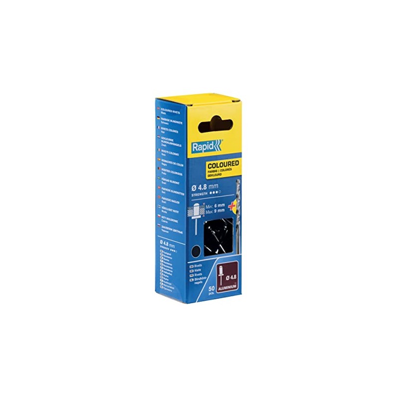 Rapid Blind Rivets Aluminium Black Diameter 4.8 mm 6-9 mm