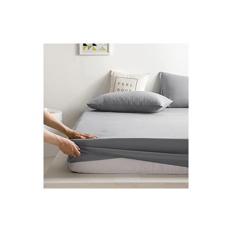 Deep Fitted King Bed Sheets 100% Cotton 200 Thread Count