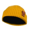 Fishermans Beanie - Mütze, Fischermütze, Strickmütze mit Echt-Leder Veredelung (Manufaktur13/M13)