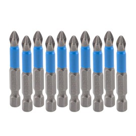 Magnetic 10pcs PZ2 50mm Pozi Drive 2 Impact Duty Screwdriver Drill Bits Set S2 Steel