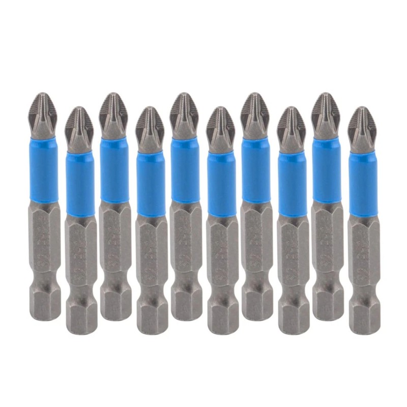Magnetic 10pcs PZ2 50mm Pozi Drive 2 Impact Duty Screwdriver