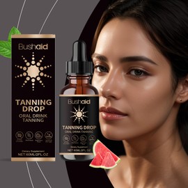 Tanning Drops, Self-Tanning Drops for Face and Body, Tanning Drops without Sun Improve Your Skin Tone, Even Tanning Effect, Self-Tanning with Self-Tanning Glove, 60 ml