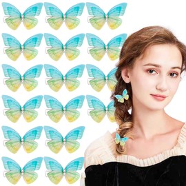 16 PCS Mini Butterfly Hair Clips for Girls and Women Hair Accessories Hair Barrettes Cute Hair Clips Butterfly Clips, Glitter Small Hair Clips Accessories