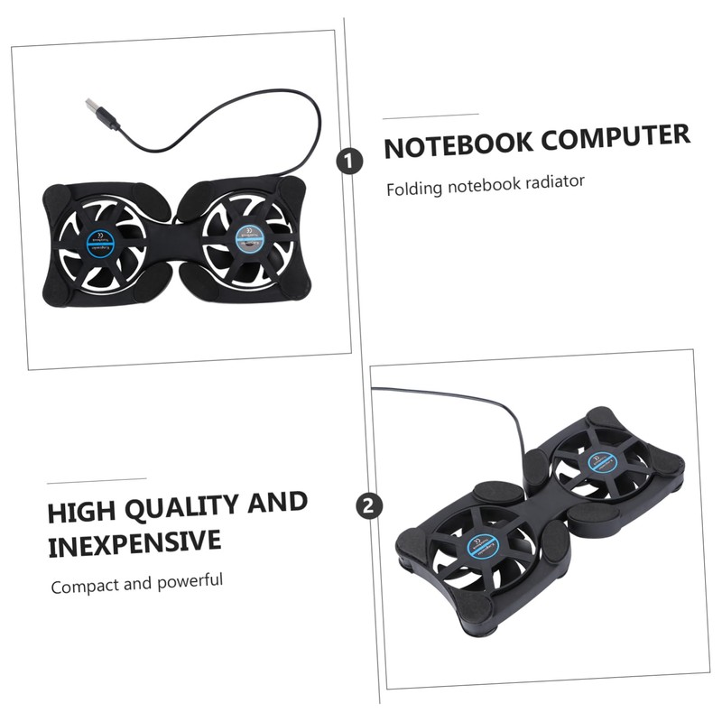 LALAFINA Portable Foldable Laptop Cooling Mat with Dual USB Fans