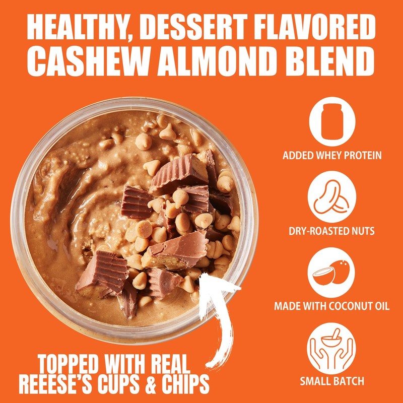 Fit Butters Chocolate Peanut Butter Cup Cashew Almond Butter Spread,