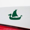 ANGDEST CLUB Decal Stickers of Viking Ship Silhouette (Green) Premium