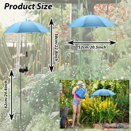 KOOTAU Plant Umbrellas for Outdoor Plants, Garden Plant Umbrella Shade for Potted Plants and Garden Beds, Adjustable Plant Shades for Outdoor Plants