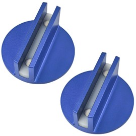 SUGOOE 2PCS Magnetic Jack Pad, Jack Pinch Weld Adapter with Large Slotted, Aluminum Weld Frame Rail Jack Pad, Suitable for Most Pinch Weld at Least 3 Inches Blue
