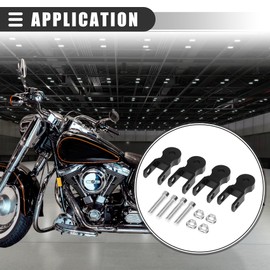 Motoforti Universal Rear Shock Absorber, Rear Shock Damper, 5cm, Aluminium Alloy, Black, 4pcs