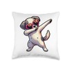 Dog Heart Shape Sunglasses Dabbing Dance Lover Throw Pillow