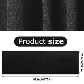 Fanfanwin 2 Pcs 67" x 20" Black Tulle Subwoofer Speaker Grill Cloth Stereo Fabric Replacement Acoustically Transparent Speaker Cover Fabric for Home Speaker Stage Audio KTV Boxes Repair