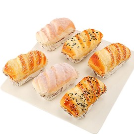 6pcs Artificial Bread Simulation Bread Model PU Long Sesame Bread Ornaments Photography Props Home Decoration