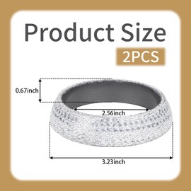 2pcs Car Exhaust Manifold Gasket, 2.5 Inch Sealed Exhaust Flange Gaskets Universal Donut Gasket Ring Muffler Sealer to Prevent Leaking Between Pipe and Manifold & Reduces Noise