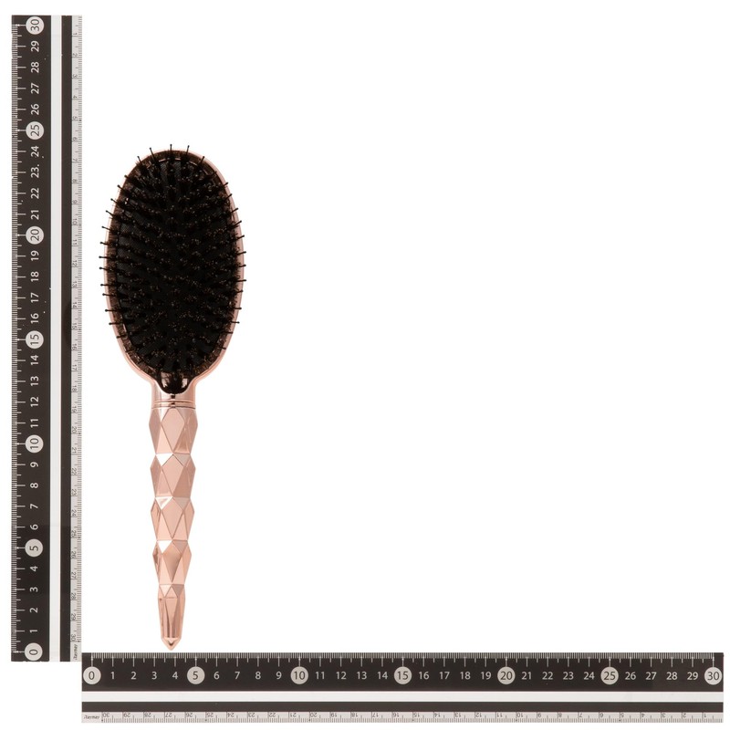 Francfranc French Shiv Dual Oval Hairbrush Shiny Pink Gold