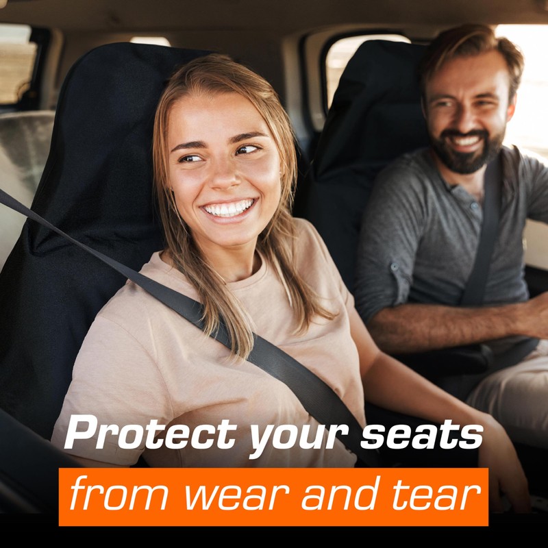 Upgrade4cars 2 x Waterproof Car Seat Covers Universal | Heavy