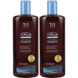 TrueReal Therapeutic Plus Tar Gel Anti-Dandruff Shampoo 0.5 Coal Tar, 16 Fl Oz, Pack of 2                                                             