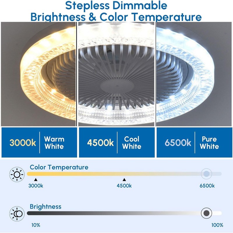 Shengruili Fan lamp, ceiling fan with LED light E27, ceiling