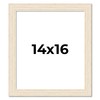 14x16 Frame Distressed/Aged White Washed Complete Wood Picture Frame with