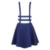 EXCHIC Minifalda Plisada con Tirantes para Mujer, Azul Marino, XL