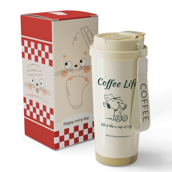 Thermos Flask, Snoopy Coffee Cup, Vacuum Insulated, Large Capacity, Direct