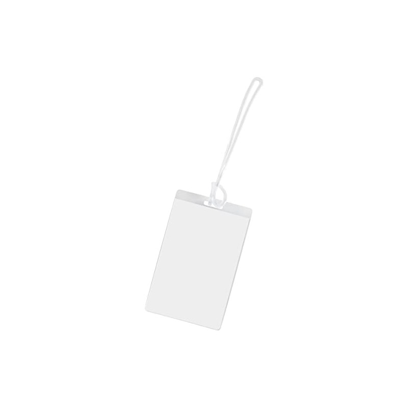 Merangue Clear Luggage Tags, Self Laminating, 10 Pack