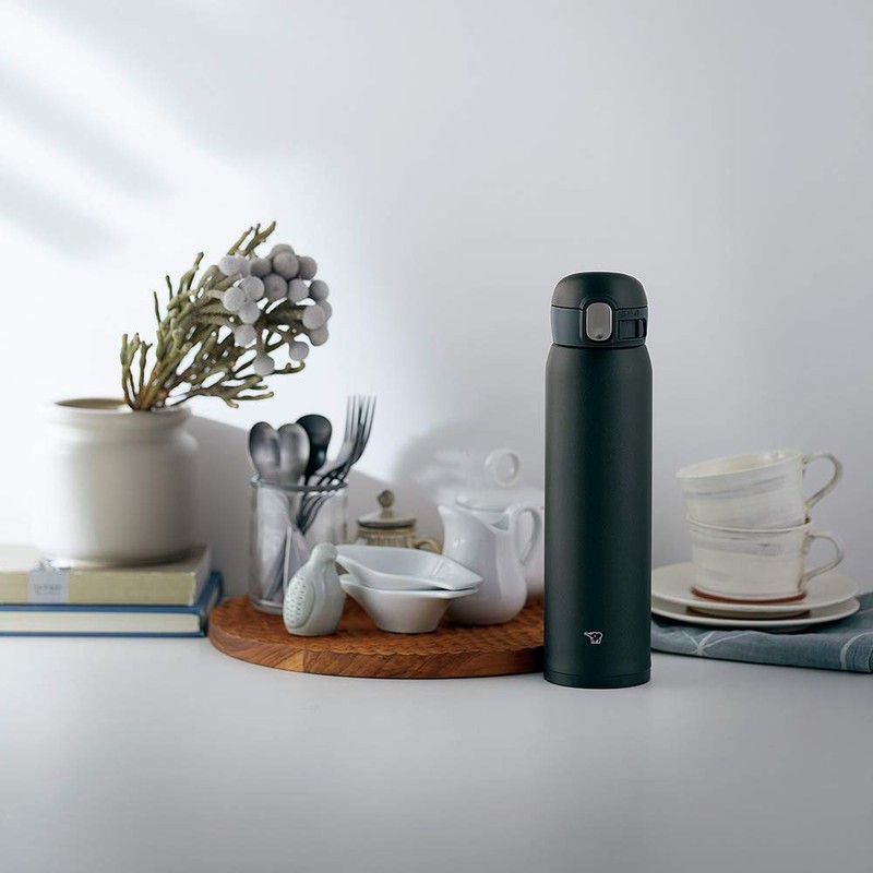 Zojirushi SM-WA60-BA Water Bottle, One-Touch Stainless Steel Mug, Seamless, 20.3