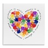 Stupell Industries Strength in Unity Children's Rainbow Handprint Heart Wall