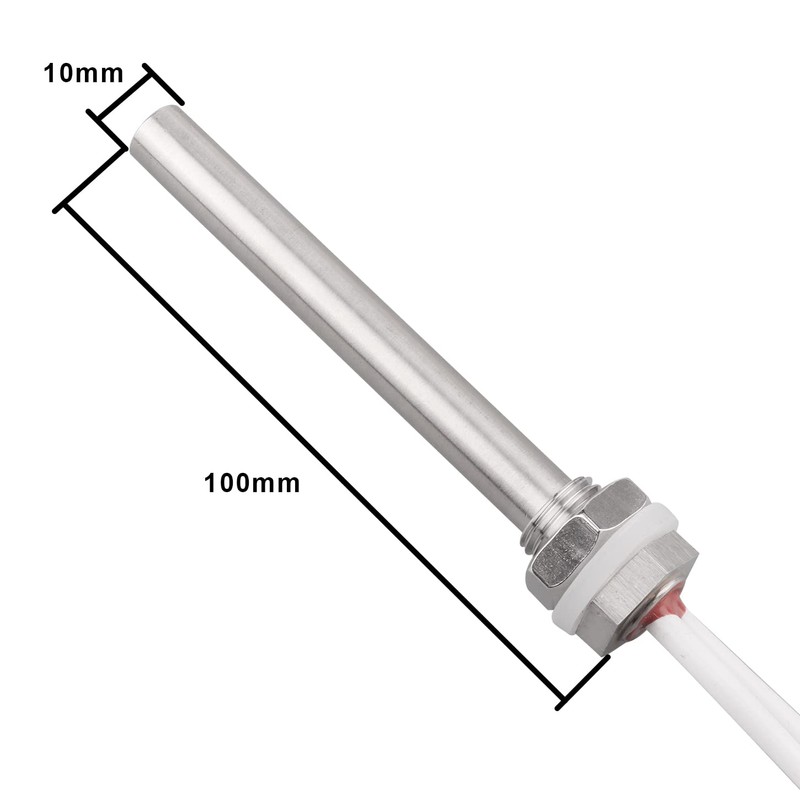 DERNORD Immersion Cartridge Heater SS304 Tublar Heater M14 Thread 12V