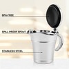 OVENTE Stainless Steel Gravy Boat with Hinged Lid, 14Oz Insulated