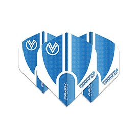 WINMAU Vincent van Der Voort Prism Alpha Blue and White Extra Thick Dart Flights - 1 Set per Pack (3 Flights Total)
