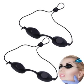 KENAV 2 Stück Solarium Brille, LED Schutzbrille, UV Solarium Schutzbrille, Sonnenschutzbrille UV Schutz für Sonnenbank Beauty Patienten Sonnenbrille IPL Behandlung LED Lichttherapie (Schwarz)