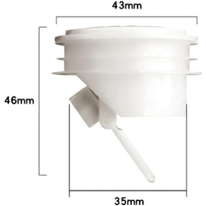 White Drainage Backflow Preventer Valve,Odor Proof Shower Floor Stopper One