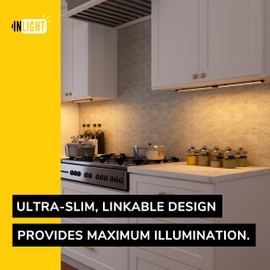 GETINLIGHT 12-inch Plug-in LED Under Counter Lights for Kitchen, Soft White 3000K, Pack of 3, IN-0110-23-SN