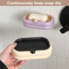 Soap Dish with Drain, Wall Mounted Plastic Soap Holder, Soap