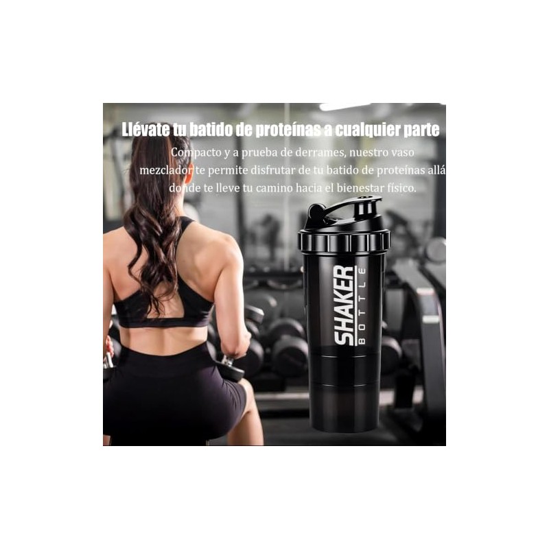 16OZ Botella para Proteina de Coctelera, vaso shaker para proteina