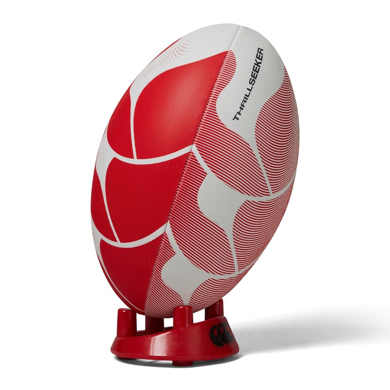 Canterbury Thrillseeker Play Rugby Ball, White/Red, 4
