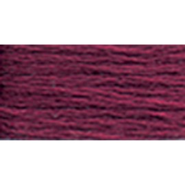 DMC 117-3685 Mouline Stranded Cotton Six Strand Embroidery Floss Thread, Dark Mauve, 8.7-Yard