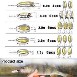 Xiaozuoyue 28-Piece Corrosion-Resistant Metal Fishing Lures Kit with Tackle Box，Saltwater & Freshwater Spoons Baits，Vibrant Multi-Season Lure Set for Trout Bass，Home Fishing Gear & Outdoor Accessories