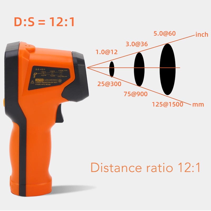 LCD HD Temperature Gun High Accuracy Infrared Thermometer Gun for