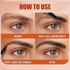Eyebrow Stencil Kit, Microblading Eyebrow Pen with Angled Brush, 2-in-1