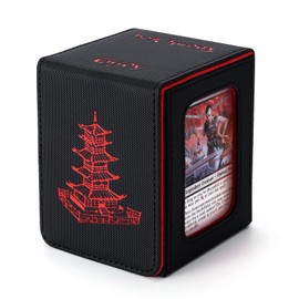 Chinese Takeout Deck Box Fits 35+ Toploader (Black and Red)